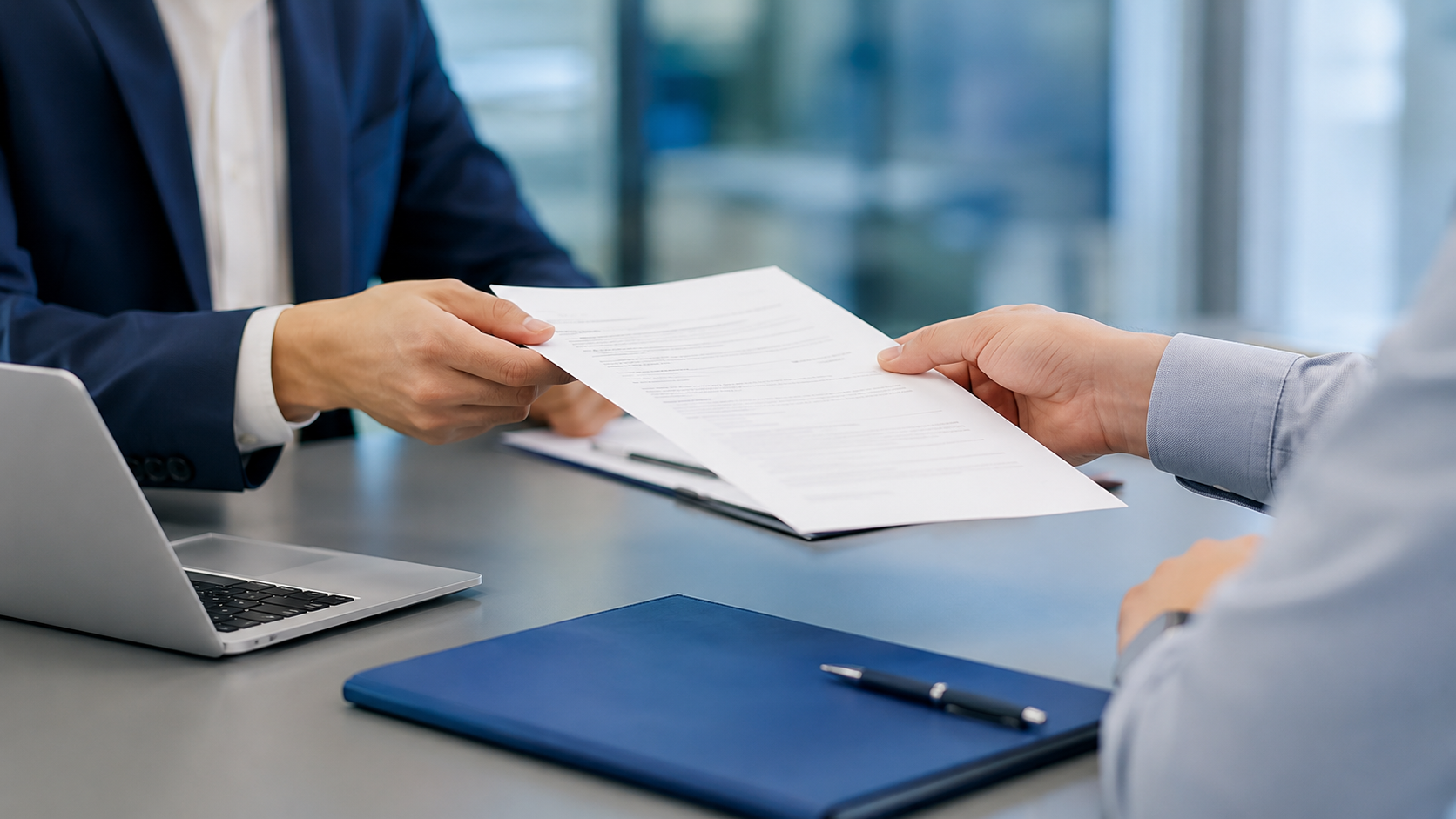 Client receiving background screening authorization documents